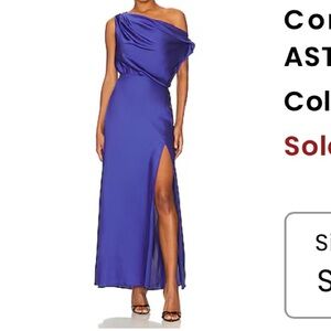 ASTR the label satin gown blue size M